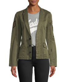 Zadig  amp  Voltaire Virginia Grunge Cotton Jacket at Neiman Marcus